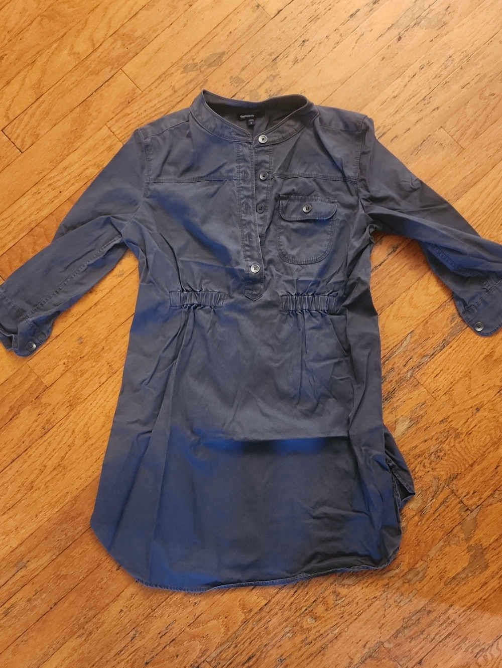 GAP Maternity Navy Button-Front Tunic Dress